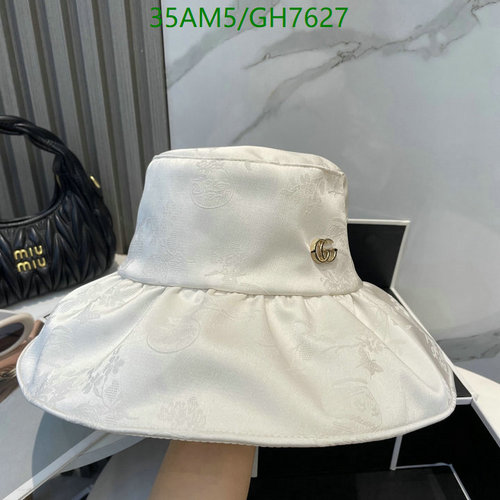 Gucci White Jacquard Bucket Hat - Stylish & Reversible Sun Protection