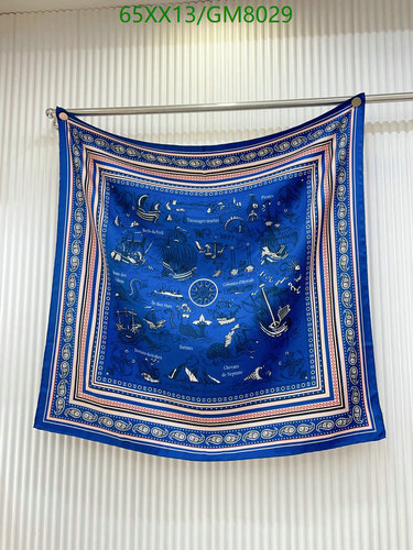 Hermès Silk Scarf 90CM x 90CM - Luxurious Nautical Print for Elegant Style
