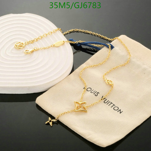 Louis Vuitton Monogram Flower Pendant Necklace - Gold Tone Metal
