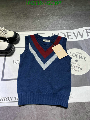 Miu Miu Women's Wool V-Neck Sweater Vest - Stylish & Comfortable Knitwear