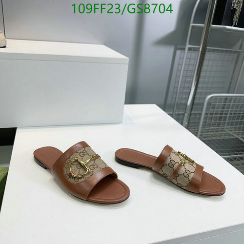 Gucci Women's GG Canvas & Leather Slide Sandals - Comfortable Everyday Footwear