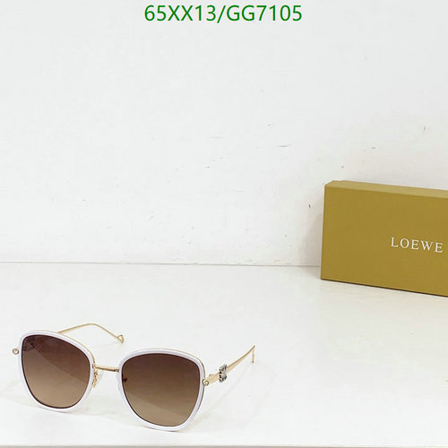 Loewe Women's Fashion Sunglasses - Elegant White Frames with Brown Gradient Lenses