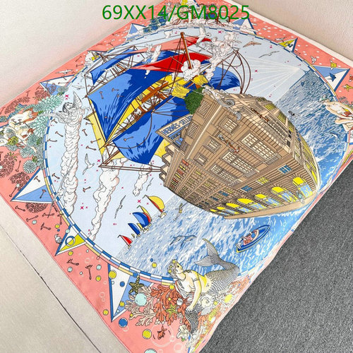 Hermès Silk Scarf - Luxurious 90cm x 90cm Square Scarf for Women