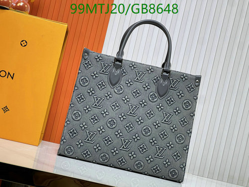 Louis Vuitton Stylish Denim & Leather Tote Bag - Spacious Everyday Carryall