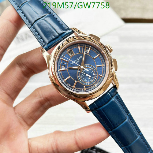 Patek Philippe Men's Automatic Watch - Rose Gold Case, Sapphire Crystal, Blue Dial