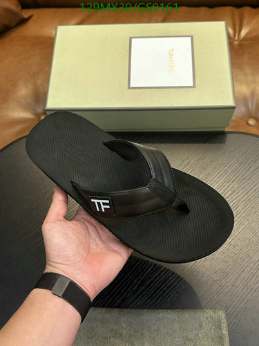 Tom Ford Men's Luxury Flip-Flops - Stylish Black Sandals with Box