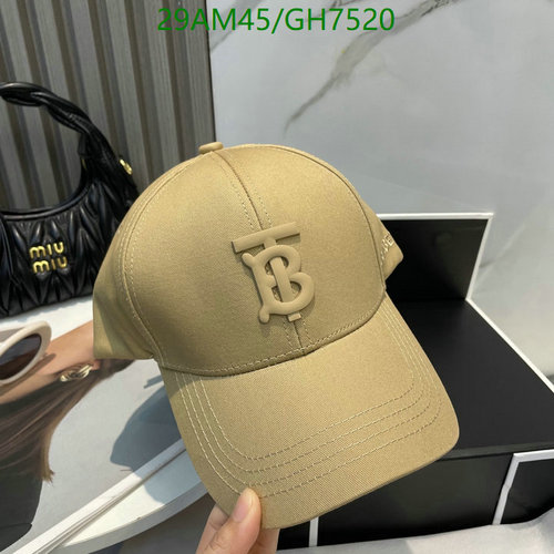 Burberry Monogram Motif Baseball Cap - Khaki Cotton Twill Design