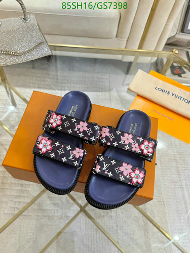 Louis Vuitton Women's Monogram Floral Print Slide Sandals - Comfortable & Stylish