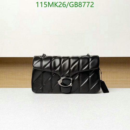 Chic Coach Quilted Leather Shoulder Bag - Elegant Black Design for Women