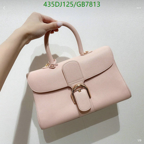 Delvaux Brillant MM Togo Leather Handbag - Elegant Top Handle Satchel