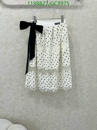 Miu Miu Polka Dot Lace Skirt with Bow Detail - Elegant & Stylish
