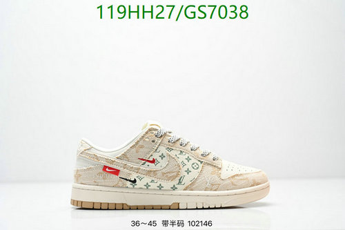 Nike x Louis Vuitton Dunk Low Custom Shoes - Unisex Fashion Sneakers