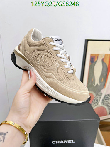 Chanel Women's Beige Cowhide Sneakers, GS8248 - EU Size 35-40