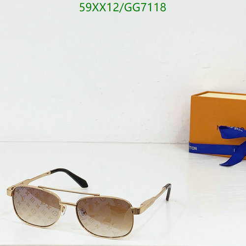 Louis Vuitton Monogram Square Sunglasses - Gold Tone with Gradient Lenses