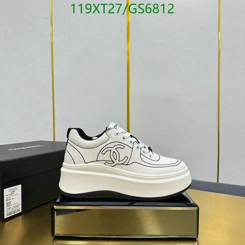 Chanel Women's White Platform Sneakers - Sheepskin & Cowhide