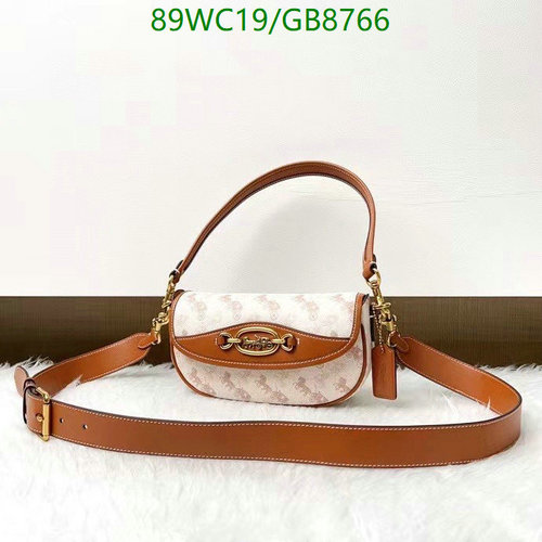 Coach Women's Mini Saddle Bag with Signature Canvas and Leather Trim