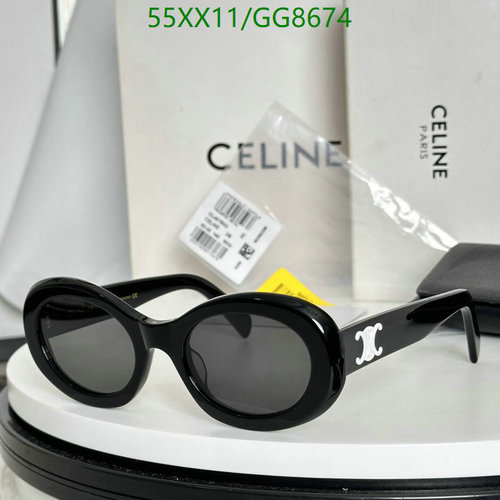 Celine CL40194U Oval Sunglasses - Stylish Black Frame & UV Protection