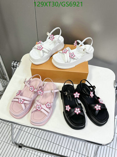 Louis Vuitton Women's Platform Sandals with Floral Embellishments