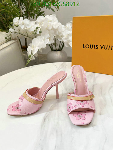 Louis Vuitton Women's Pink Cherry Blossom Heeled Mules - Genuine Leather