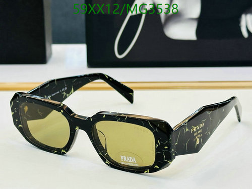 Prada MG3538 Sunglasses - Black Frame, Stylish Design, UV Protection