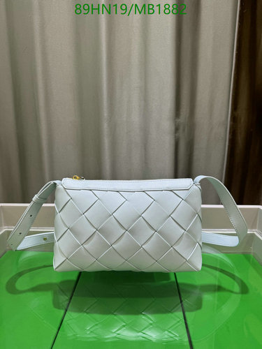 Bottega Veneta Women's Intrecciato Leather Shoulder Bag - Light Blue