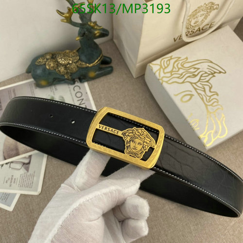 Versace Men's Black Cowhide Leather Belt with Medusa Buckle - 3.8CM Width 24 Versace Men's Black Cowhide Leather Belt with Medusa Buckle - 3.8CM Width