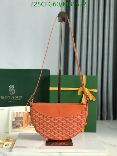 Goyard Saigon Structure Mini Shoulder Bag - Orange Calfskin & PVC Crossbody