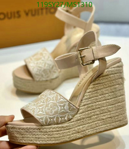 Louis Vuitton Women's Monogram Espadrille Platform Wedge Sandals