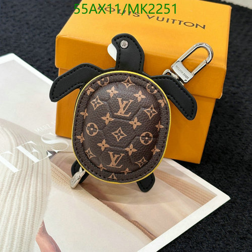 Louis Vuitton Monogram Turtle Key Holder & Bag Charm - Stylish Leather Accessory