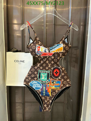 Louis Vuitton Monogram One-Piece Swimsuit with Patchwork Details