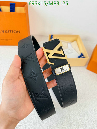 Louis Vuitton Black Monogram Embossed Cowhide Leather Belt with Gold Buckle 18 Louis Vuitton Black Monogram Embossed Cowhide Leather Belt with Gold Buckle