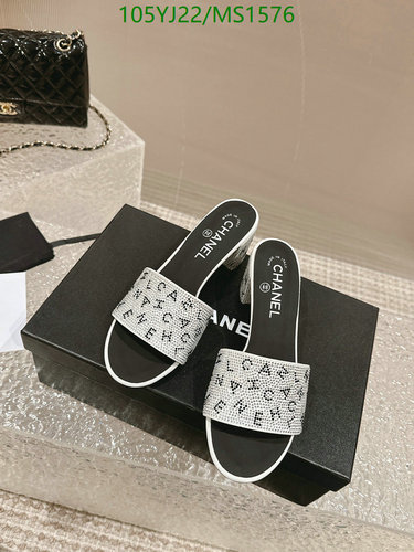 Chanel Women's Embellished Sheepskin Slide Sandals with 5CM Heel