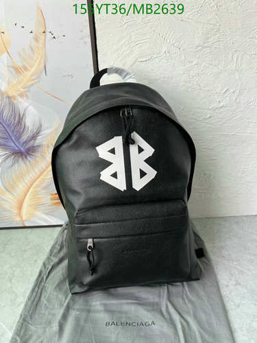 Balenciaga Black Leather Backpack with Iconic Logo - Stylish & Durable 3 Balenciaga Black Leather Backpack with Iconic Logo - Stylish & Durable