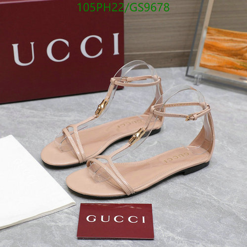 Gucci Women's Bamboo Detail Flat Sandals - Elegant Sheepskin & Cowhide