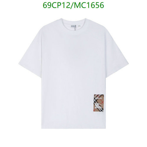 Burberry Unisex Cotton T-Shirt with Iconic Check Patch - White, Short Sleeve