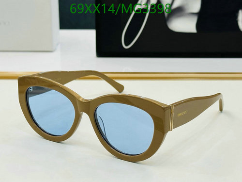 Jimmy Choo MG3398 Women's Cat-Eye Sunglasses with Blue Lenses