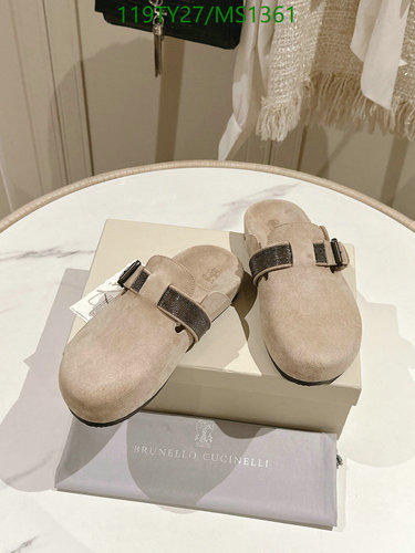 Brunello Cucinelli Women's Suede Buckle Clogs - Luxurious Comfort Footwear