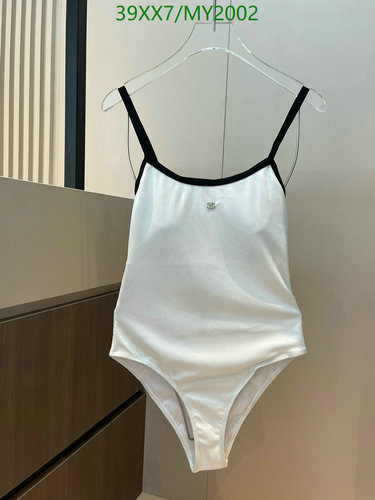 Chanel Classic One-Piece Swimsuit for Women - Elegant Black and White Design