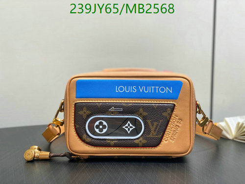 Louis Vuitton Monogram Coated Canvas Crossbody Bag with Genuine Leather Trim