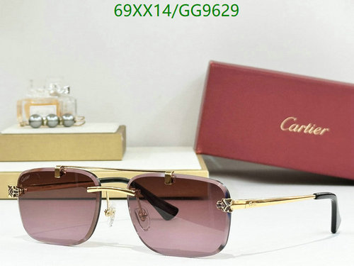 Cartier Rimless Square Sunglasses for Men & Women – Stylish UV Protection