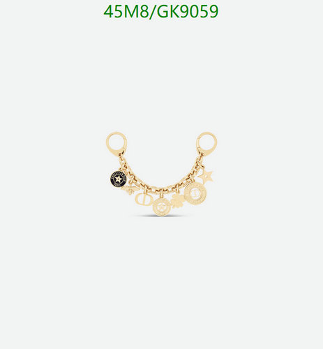 Diorr-Key Pendant: Elegant Gold-Tone Charm for Bags & Accessories