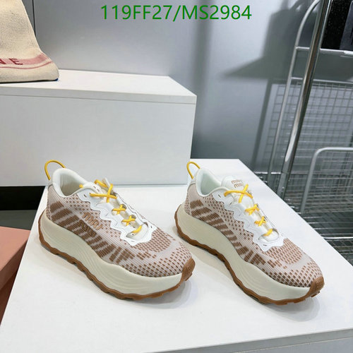 Miu Miu Women's Chunky Platform Sneakers - Comfortable & Stylish Cowhide Shoes