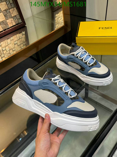 Fendi Men's Flow Low-Top Sneakers - Stylish Cowhide Leather Casual Shoes