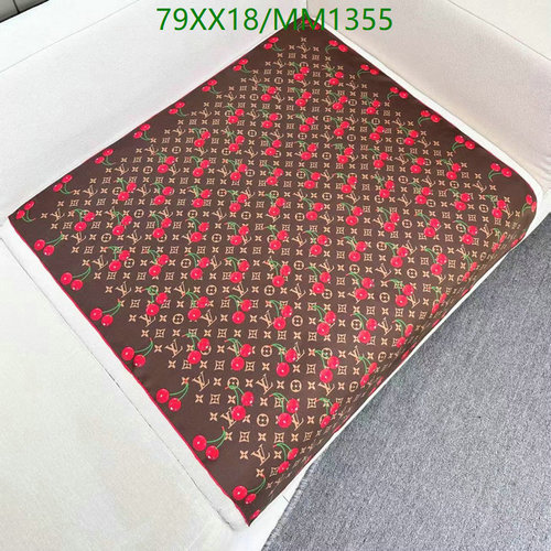 Louis Vuitton Cherry Monogram Silk Scarf - Luxurious & Versatile 90x90CM