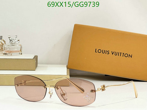 Louis Vuitton Rimless Sunglasses for Women - Chic Pink Gradient Lenses