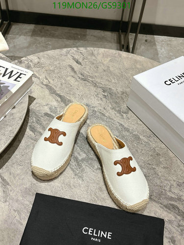 Celine Triomphe Espadrille Mules for Women - Comfortable Sheepskin Slip-Ons