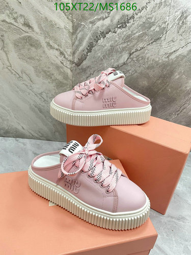 Miu Miu Women's Pink Leather Platform Mules - Stylish Slip-On Sneakers