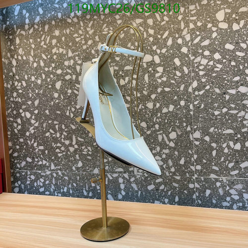 Valentino Garavani Women's White Patent Leather Ankle Strap Pumps - 8CM Heel