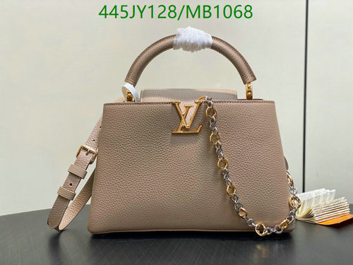 Louis Vuitton Capucines MM Handbag - Grained Leather Top Handle Shoulder Bag