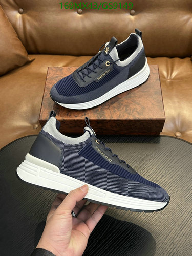Stefano Ricci Men's Luxury Navy Blue Sneakers - Premium Cowhide Leather